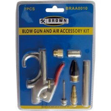 7 Pcs. Blow Gun Air Accessory Kit- BROWNS