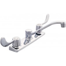 8"CP Lever Handle Kitchen Faucet with out Spray EZ-FLO